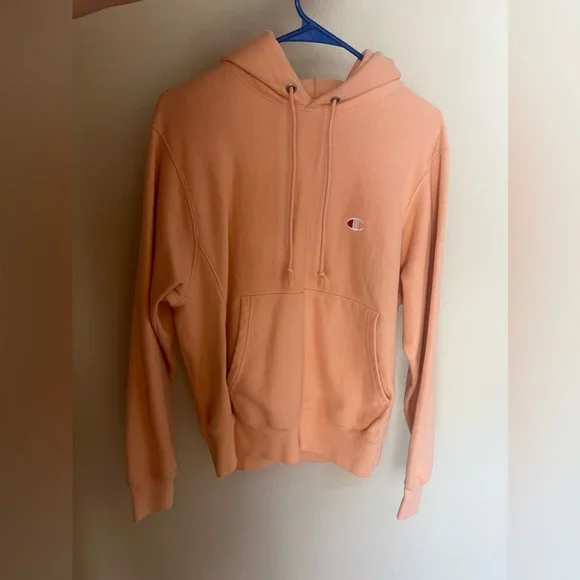 Peach colored champion hoodie cheap